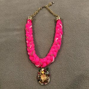 Super cute handmade Frida Kahlo PINK Necklace